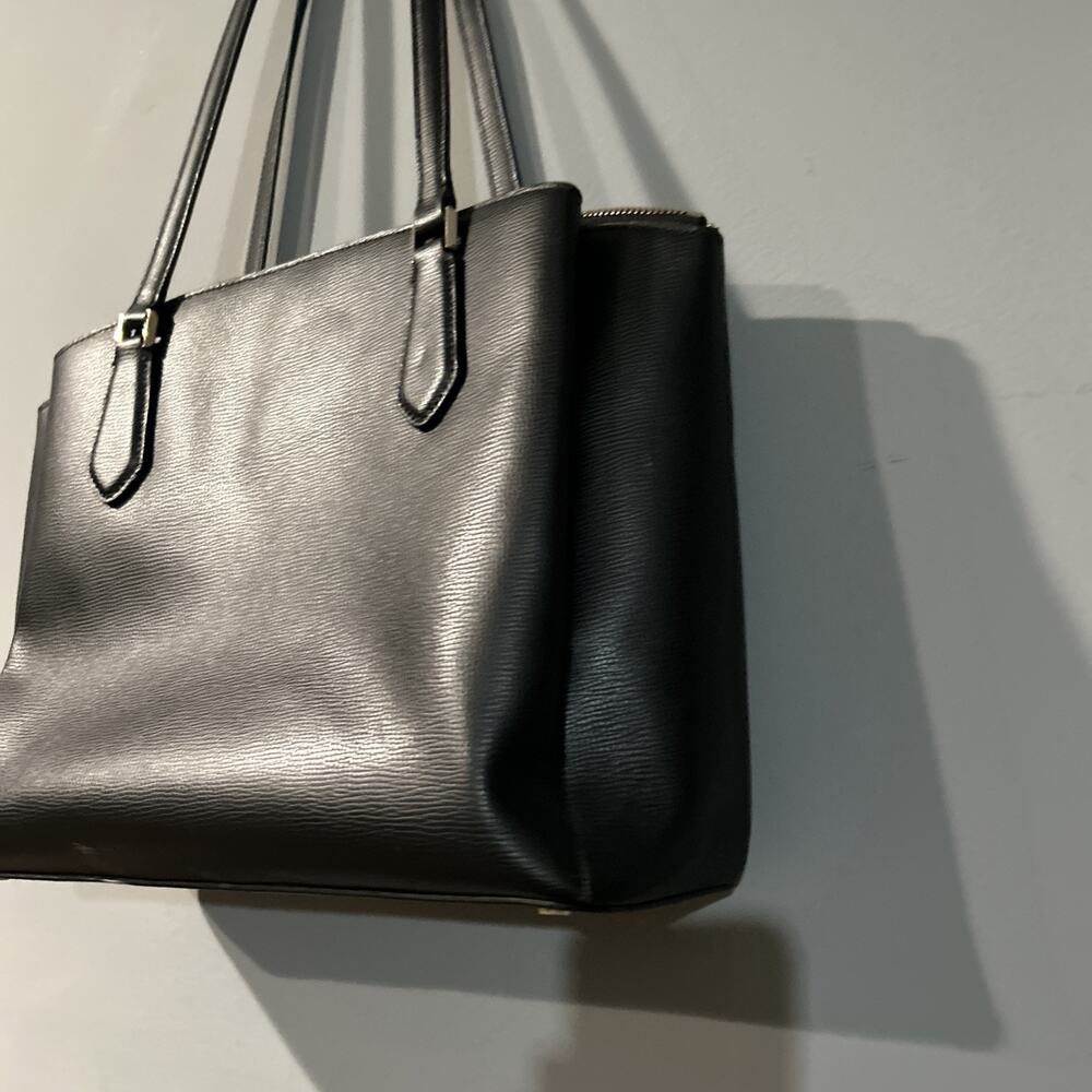 Kate Spade M293 Black Pebble Leather Tote 3 Compartments - Picture 10 of 16